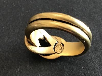 Brass Tone Knot Ring PD
