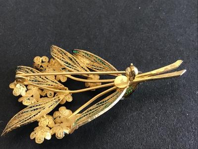 Marked Vintage Brooch Forget me Not Pin