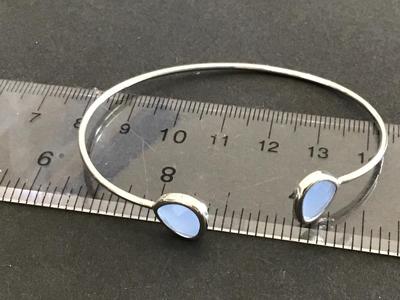 Dainty 925 Moon stone Cuff
