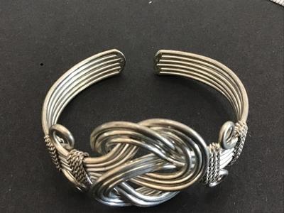 Silver plated Infinity knot Cuff