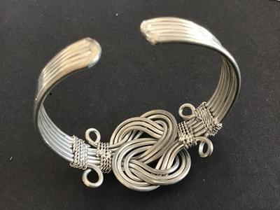 Silver plated Infinity knot Cuff