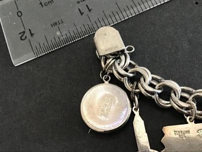 Sterling Silver Vintage Sterling Charm Bracelet