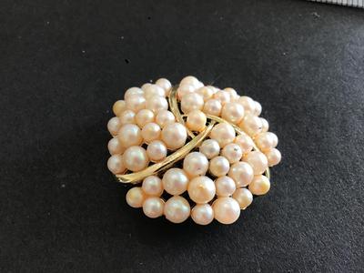 Vintage Faux Pearl Brooch