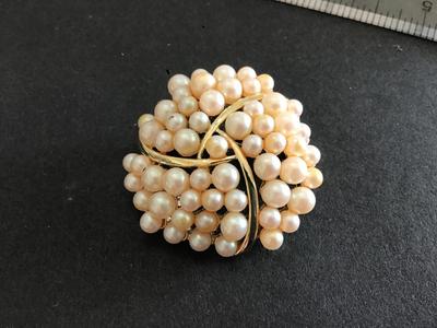 Vintage Faux Pearl Brooch