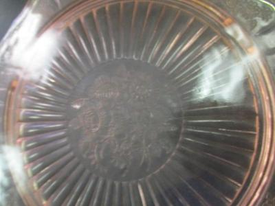 Vintage Pink Depression Glass Cake Stand Mayfair Open Rose Footed Cake Plate & Covered Cookie Jar