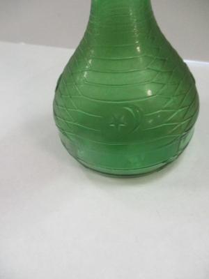 Vintage 50's E.O. Brody Frosted Emerald Green Footed Glass Bowl Italian Masterglass Moon & Star Vase Indiana Glass Dish Green...