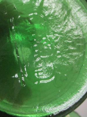 Vintage 50's E.O. Brody Frosted Emerald Green Footed Glass Bowl Italian Masterglass Moon & Star Vase Indiana Glass Dish Green...