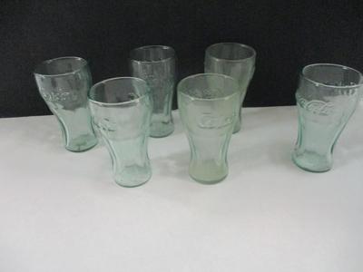 Vintage Coke Coca-Cola Mini Glasses 4 1/2" Tall