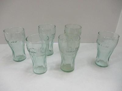 Vintage Coke Coca-Cola Mini Glasses 4 1/2" Tall
