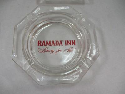Vintage Ramada Inn Ashtrays & Glass Fleet Wing 40 Winks Motel U.S. Rout 40