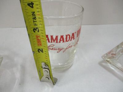 Vintage Ramada Inn Ashtrays & Glass Fleet Wing 40 Winks Motel U.S. Rout 40