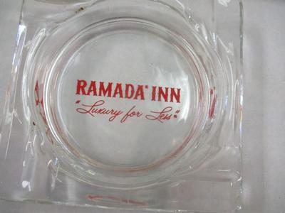Vintage Ramada Inn Ashtrays & Glass Fleet Wing 40 Winks Motel U.S. Rout 40