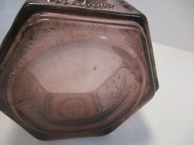 Vintage Tiara Indian Glass Amethyst & Clear Colonial Candy Dish w/ Lid