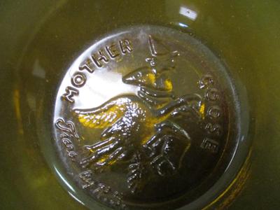 Mother Goose Bowl Tiara Amber Glass Nursery Rhymes