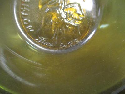 Mother Goose Bowl Tiara Amber Glass Nursery Rhymes