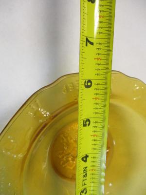 Mother Goose Bowl Tiara Amber Glass Nursery Rhymes