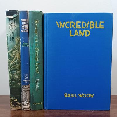 LOT 4: Incredible Land by Basil Woon 1933 w/ Heinlein's Stranger in a Strange Land 1961, When They Come From Space 1962 & The...