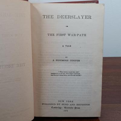 LOT 5: Hurd and Houghton Publishers 1870s Editions of The Leather Stocking Tales by J. Fenimore Cooper Set of (5)