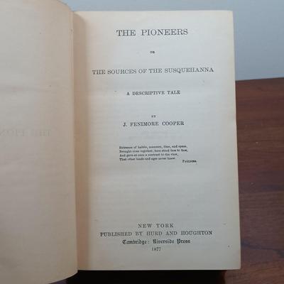 LOT 5: Hurd and Houghton Publishers 1870s Editions of The Leather Stocking Tales by J. Fenimore Cooper Set of (5)