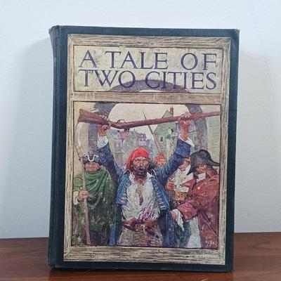 LOT 6: Library of Famous Books by Famous Authors Edition of Alice's Adventures in Wonderland w/ a Collection 1920s Classic Tales
