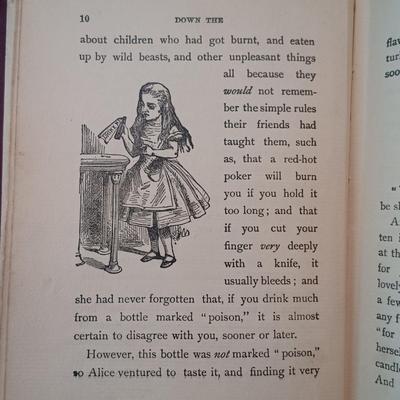 LOT 6: Library of Famous Books by Famous Authors Edition of Alice's Adventures in Wonderland w/ a Collection 1920s Classic Tales