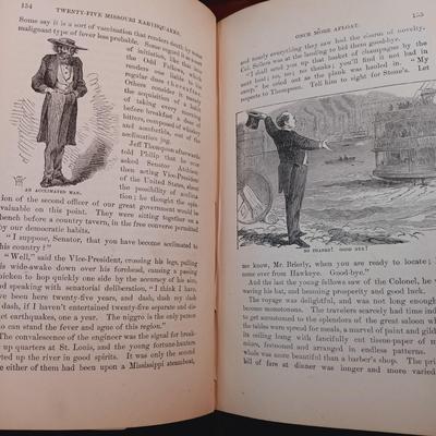 LOT 8: Mark Twain's 1880 The Gilded Age, Harper & Bros. 1884 Complete Poetical Works of Tennyson, Abbé Constantin from Henry...