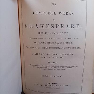 LOT 9: Martin, Johnson and Co. Illustrated 3-Volume Complete Works of Shakespeare 1856