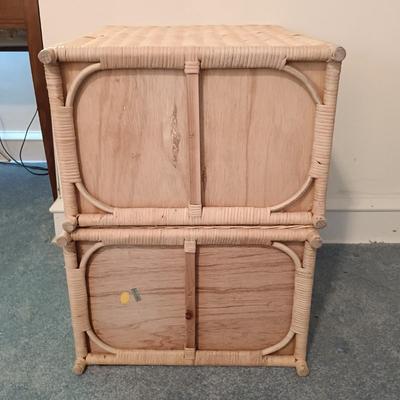 LOT 109: Set of (2) Vintage Wicker Laundry Baskets
