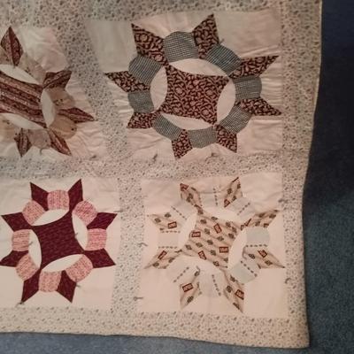 LOT 111: Handmade 77" x 77" Patchwork Quilt
