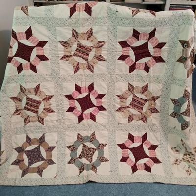 LOT 111: Handmade 77" x 77" Patchwork Quilt