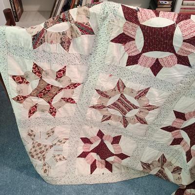 LOT 111: Handmade 77" x 77" Patchwork Quilt