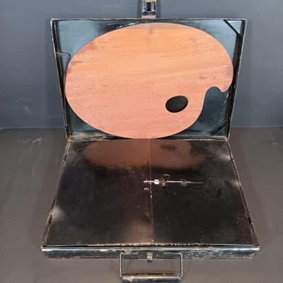 LOT 113: Antique Metal Artist Box w/ J. Rogers Watercolor Box, Sanford's Art Crafts for Beginners 1904 & More