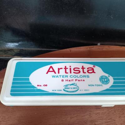 LOT 113: Antique Metal Artist Box w/ J. Rogers Watercolor Box, Sanford's Art Crafts for Beginners 1904 & More