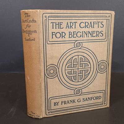 LOT 113: Antique Metal Artist Box w/ J. Rogers Watercolor Box, Sanford's Art Crafts for Beginners 1904 & More