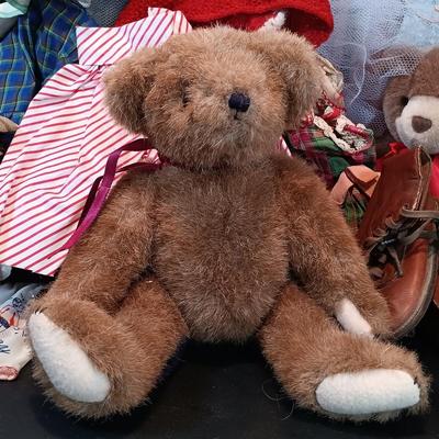 LOT 116: Large Collection of Vintage Dolls, Clothes and Metal Trunk with Book Trails 1940s Volumes 1-8