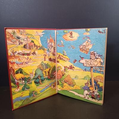 LOT 116: Large Collection of Vintage Dolls, Clothes and Metal Trunk with Book Trails 1940s Volumes 1-8