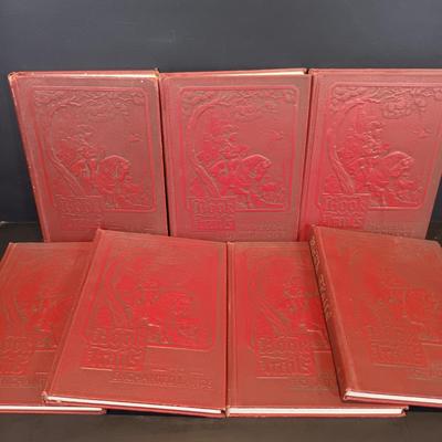 LOT 116: Large Collection of Vintage Dolls, Clothes and Metal Trunk with Book Trails 1940s Volumes 1-8