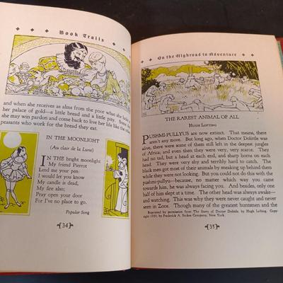LOT 116: Large Collection of Vintage Dolls, Clothes and Metal Trunk with Book Trails 1940s Volumes 1-8