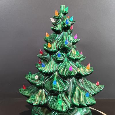 LOT 117: Vintage 17" Ceramic Christmas Tree