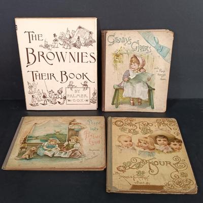 LOT 118: Wedgwood Peter Rabbit Dishware, Northwood N.H. Handpainted Signed Stoneware Jug, Books & More