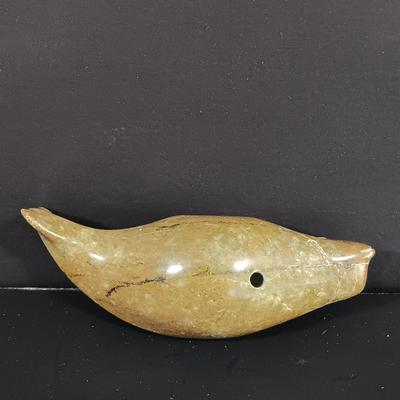 LOT 119: McGraw Box Co. Cedar Box, Carved Stone Whale, Glass Bead Art & More
