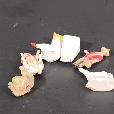 LOT 120: Milk Glass Eggs, Eye Wash Cups, Miniature Bisque Dogs, Porcelain Cigarette Holder Boots & More