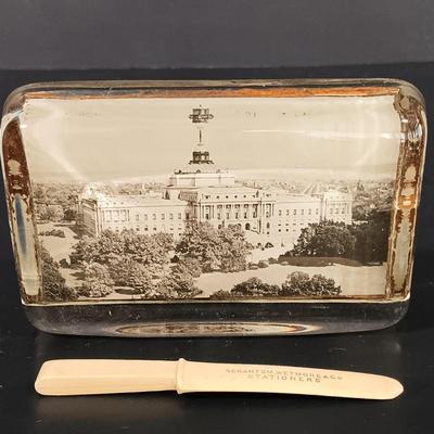 LOT 122: Miniature Copper Pitchers, Handblown Glass Animal, Copper Print Plates, Drafting Tools & More
