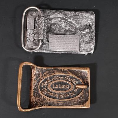 LOT 123: Rolls Razor Viscount Model, Tech Ether Guild 'la Luna' Brass Buckle, Hunting Knife Made in Mexico & More