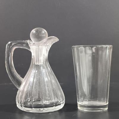 LOT 129: Crystal Collection - Antique Sugar Shaker, Fan Pattern Compote, Syrup Pitcher & More