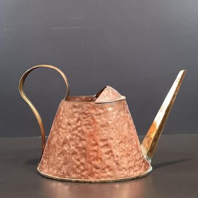 LOT 130: Terra Cotta Dragon Planter, Metal Garden Angel Bird Feeder, Copper Watering Can & More