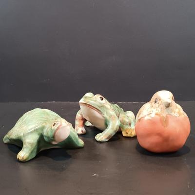 LOT 130: Terra Cotta Dragon Planter, Metal Garden Angel Bird Feeder, Copper Watering Can & More
