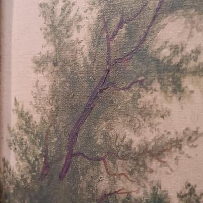LOT 131: Reproduction Oil Painting of Abraham le Blond's The Mill Stream - Towing the Prize