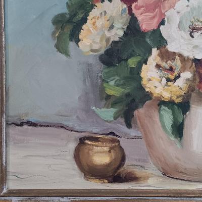 LOT 132: Emma Mover Signed Floral Still Life