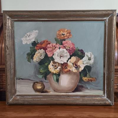 LOT 132: Emma Mover Signed Floral Still Life